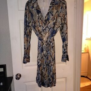 Elegant Multicolor Patterned Women's Dress